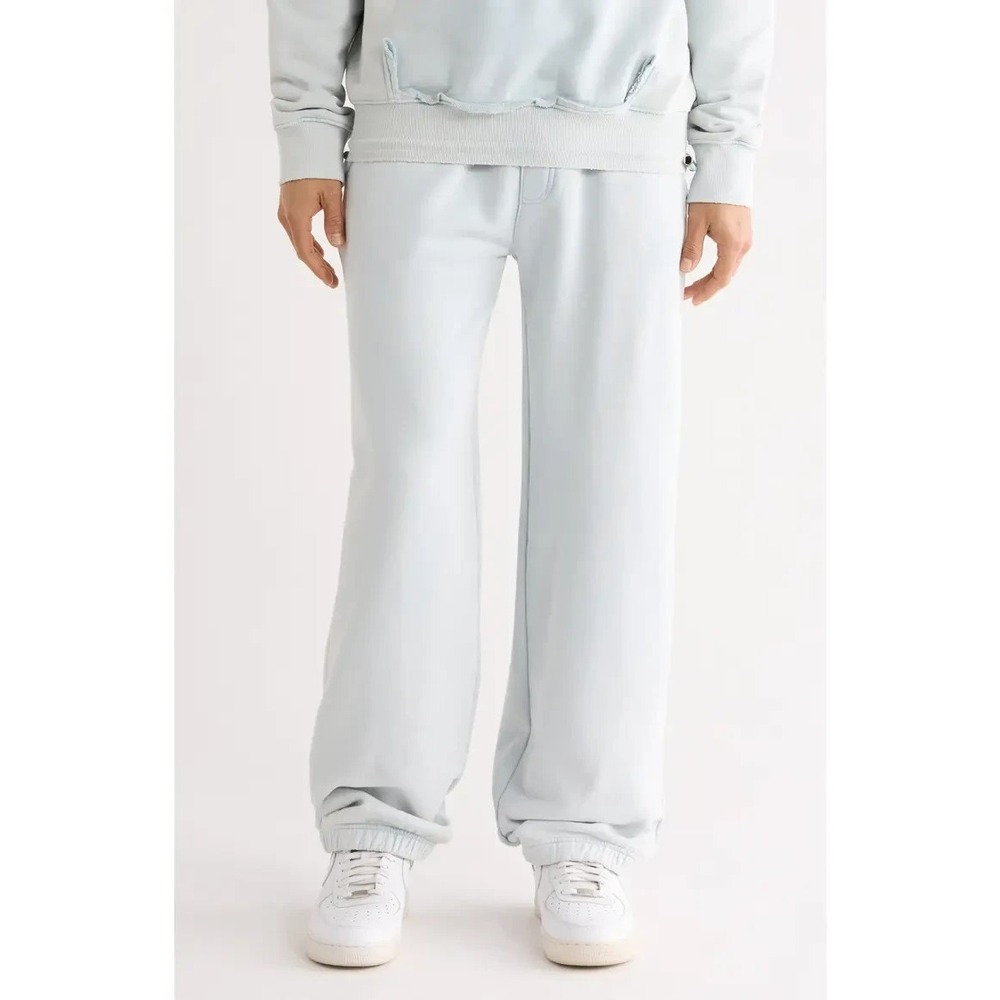 NWT RTA Rafa Underworld Sweatpants Men's M Sprit Blue Logo Wide Leg Drawstring